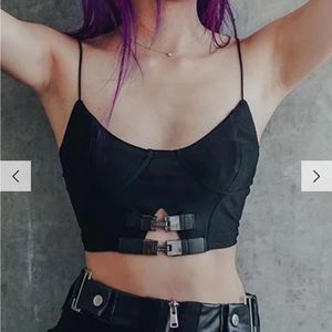 Shiso Waist Buckle Detail Bustier Top